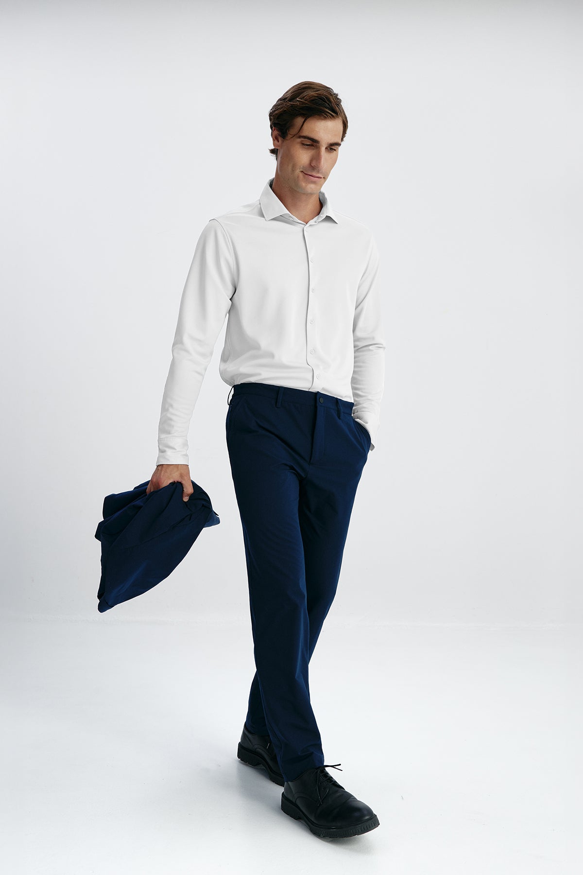 Camisa social masculina branca normal