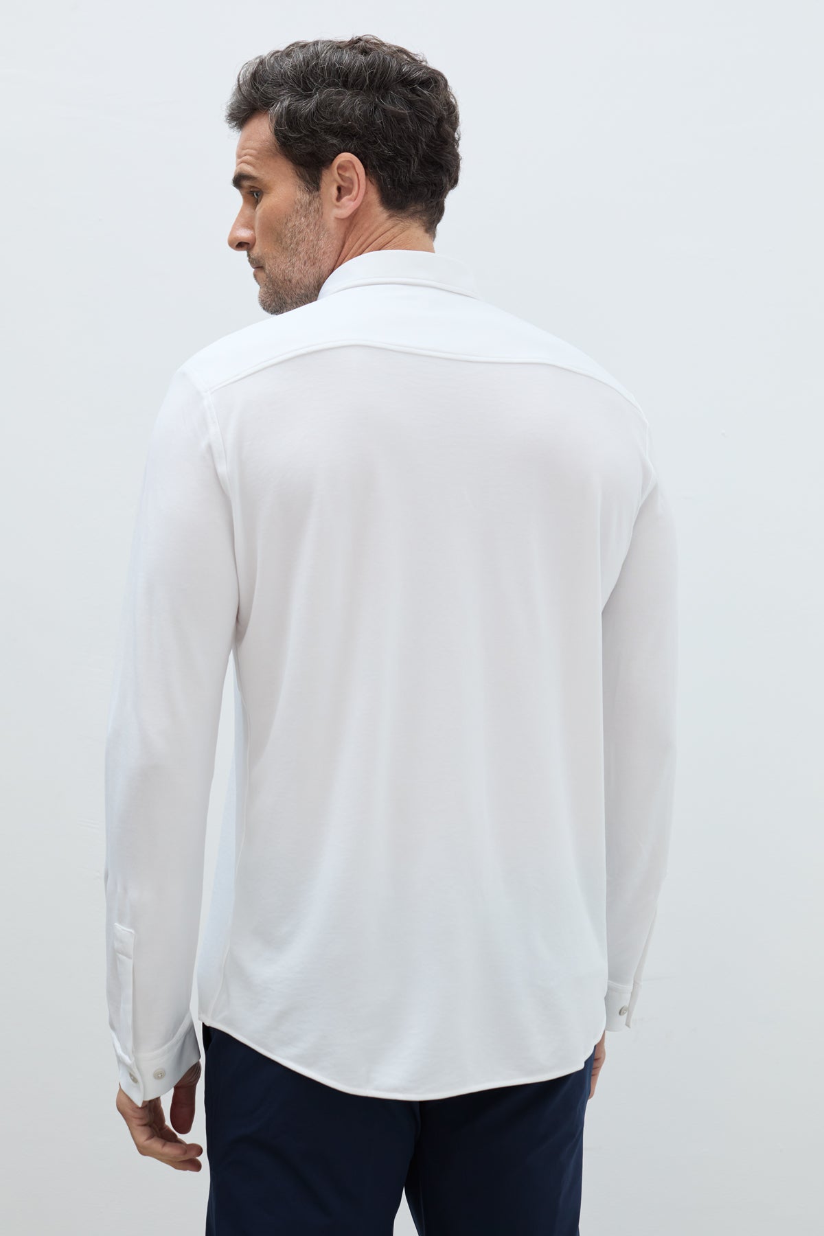 Regular fit casual white shirt