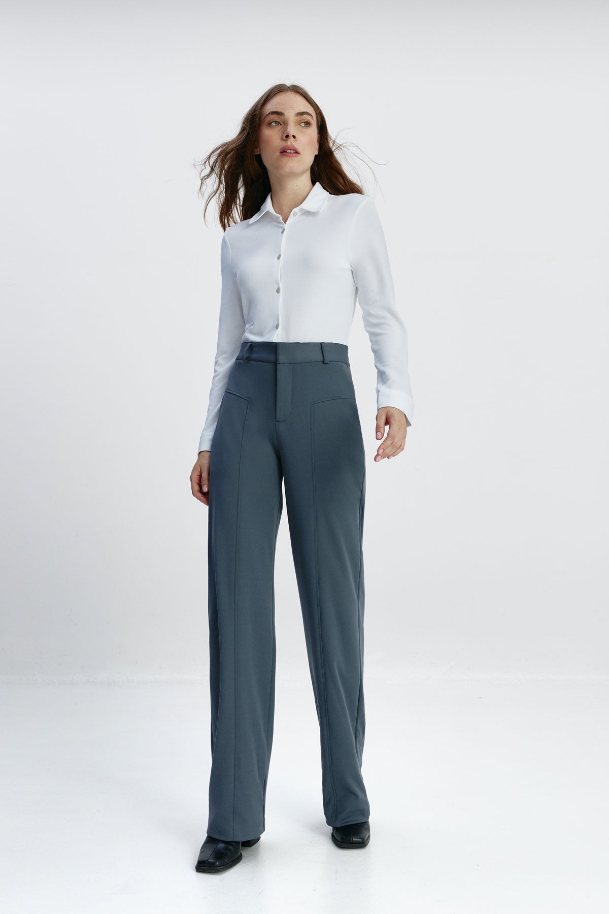 White Woman Slim shirt