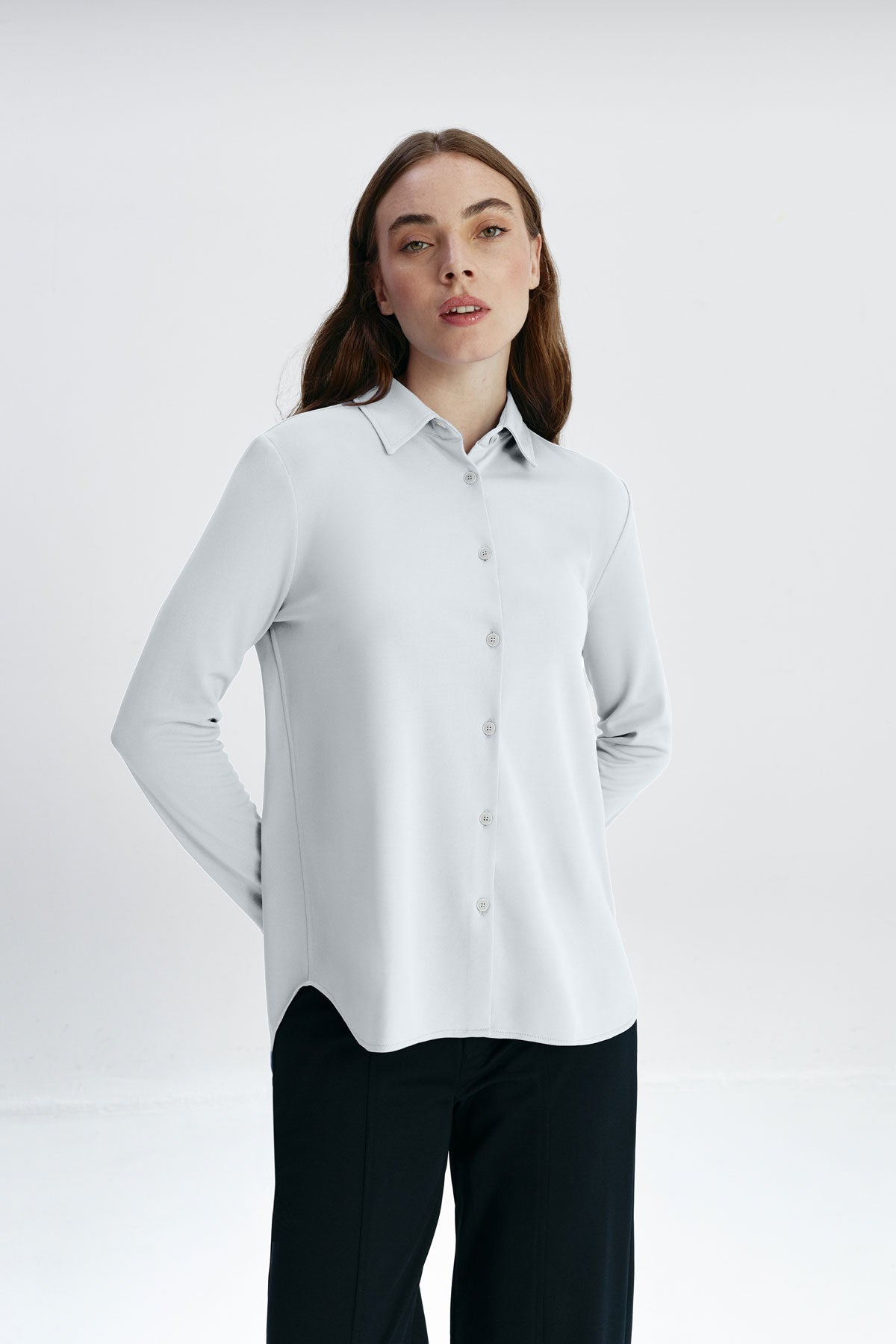 Women's oversized basic white shirt Sepiia