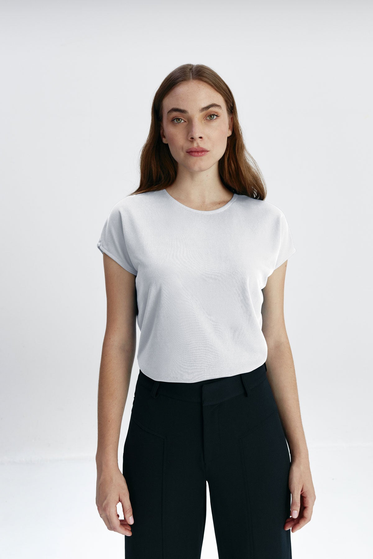 Camiseta blanca manga kimono mujer Sepiia