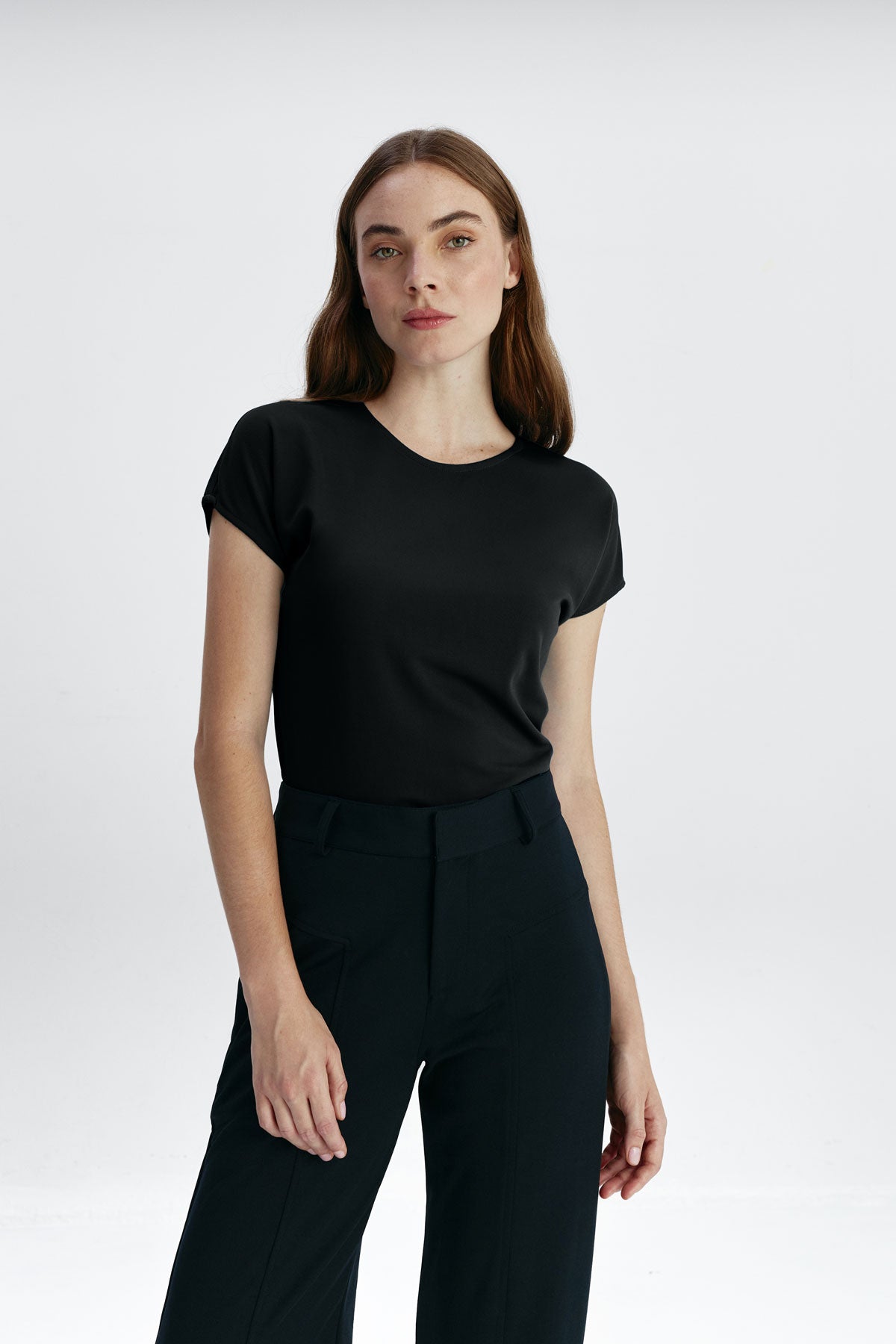 Camiseta negra manga kimono mujer Sepiia