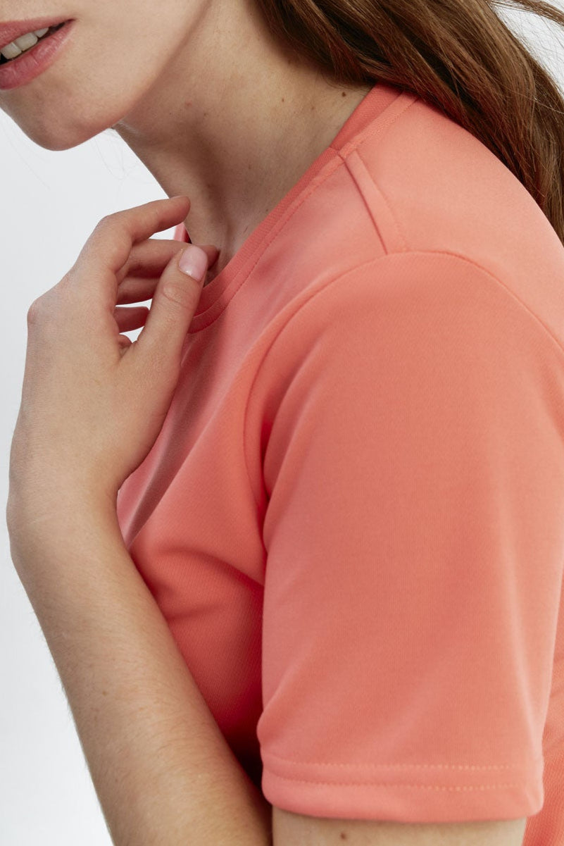 Camiseta mujer básica coral
