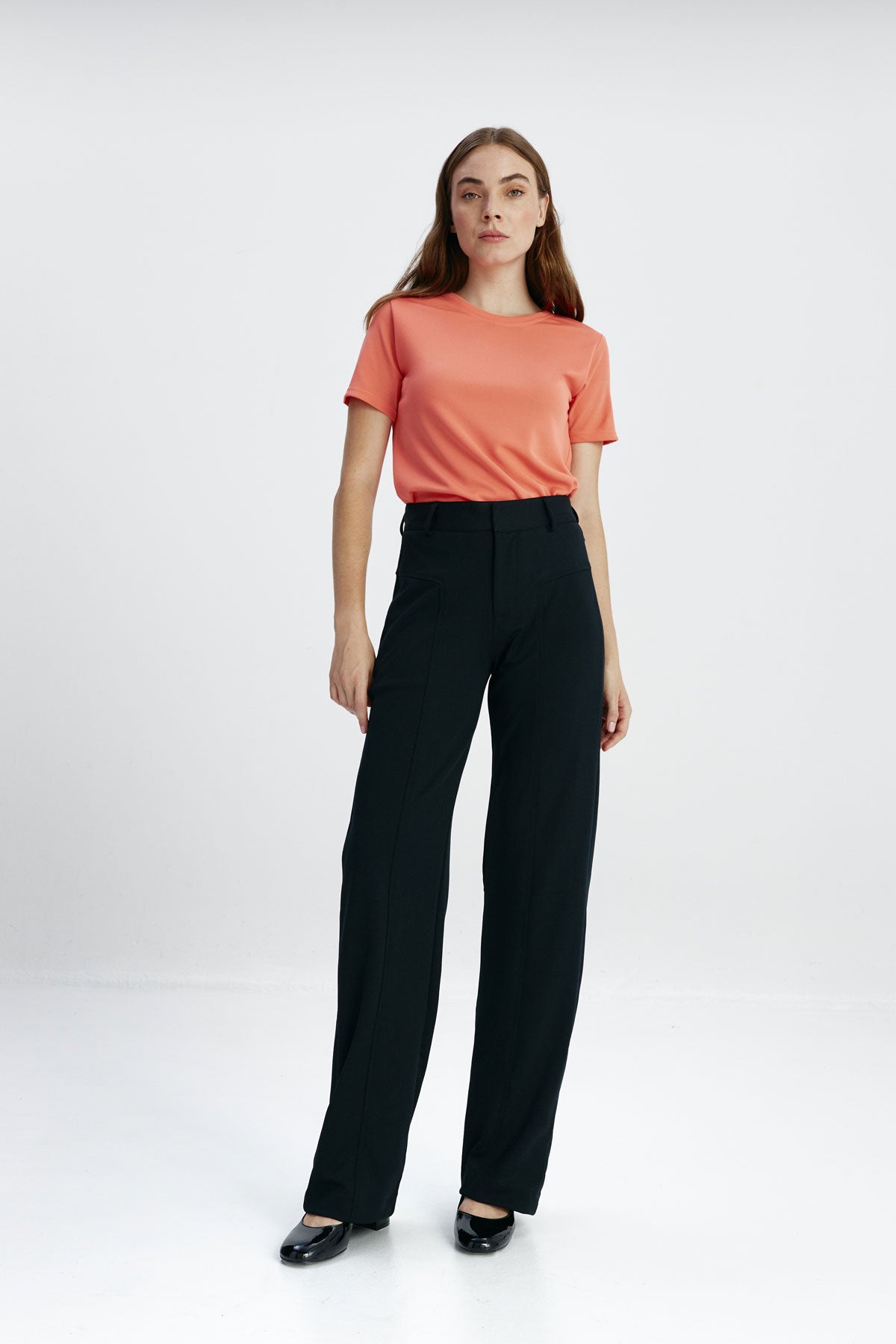 Camiseta mujer básica coral