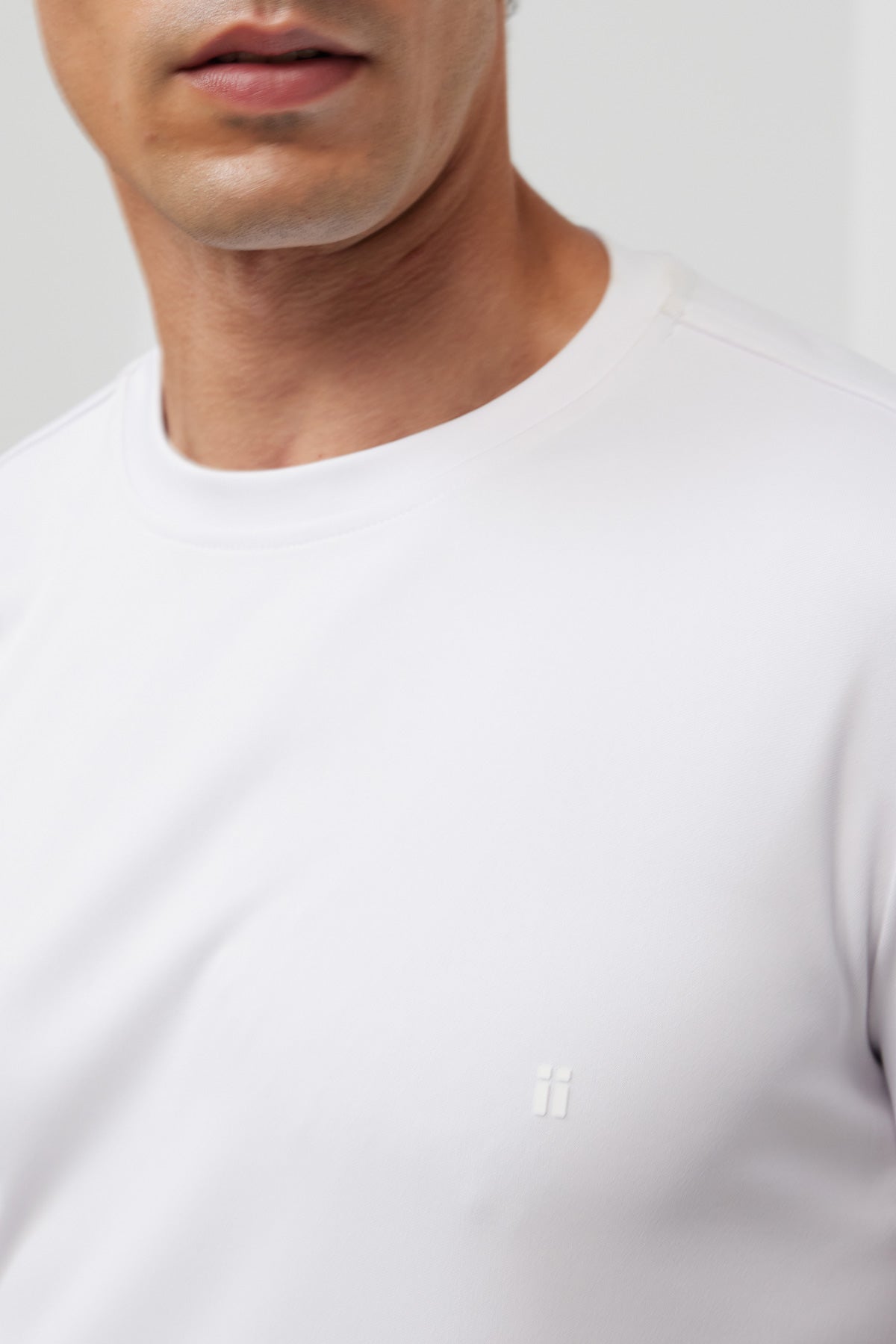 Camiseta hombre cuello redondo blanca Soft