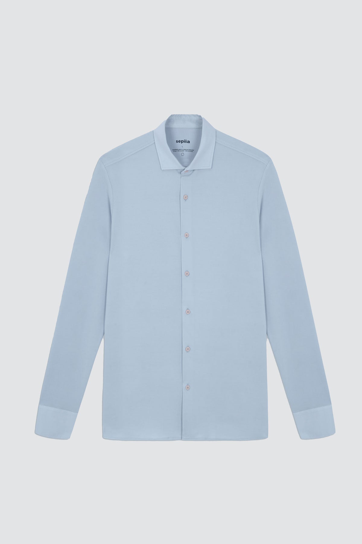 Camisa social masculina azul claro regular fit