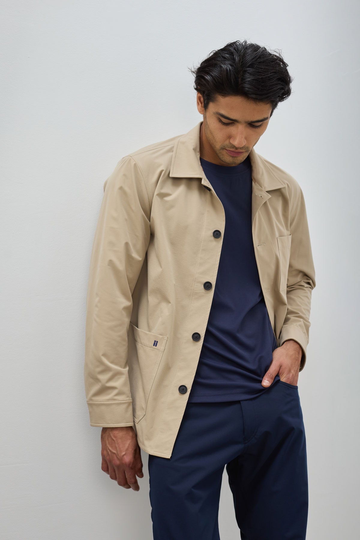 chaqueta work jacket beige. foto look