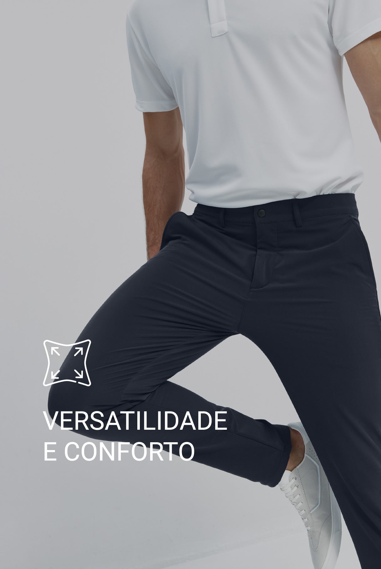 Calça azul marinho para homem de 6 bolsos