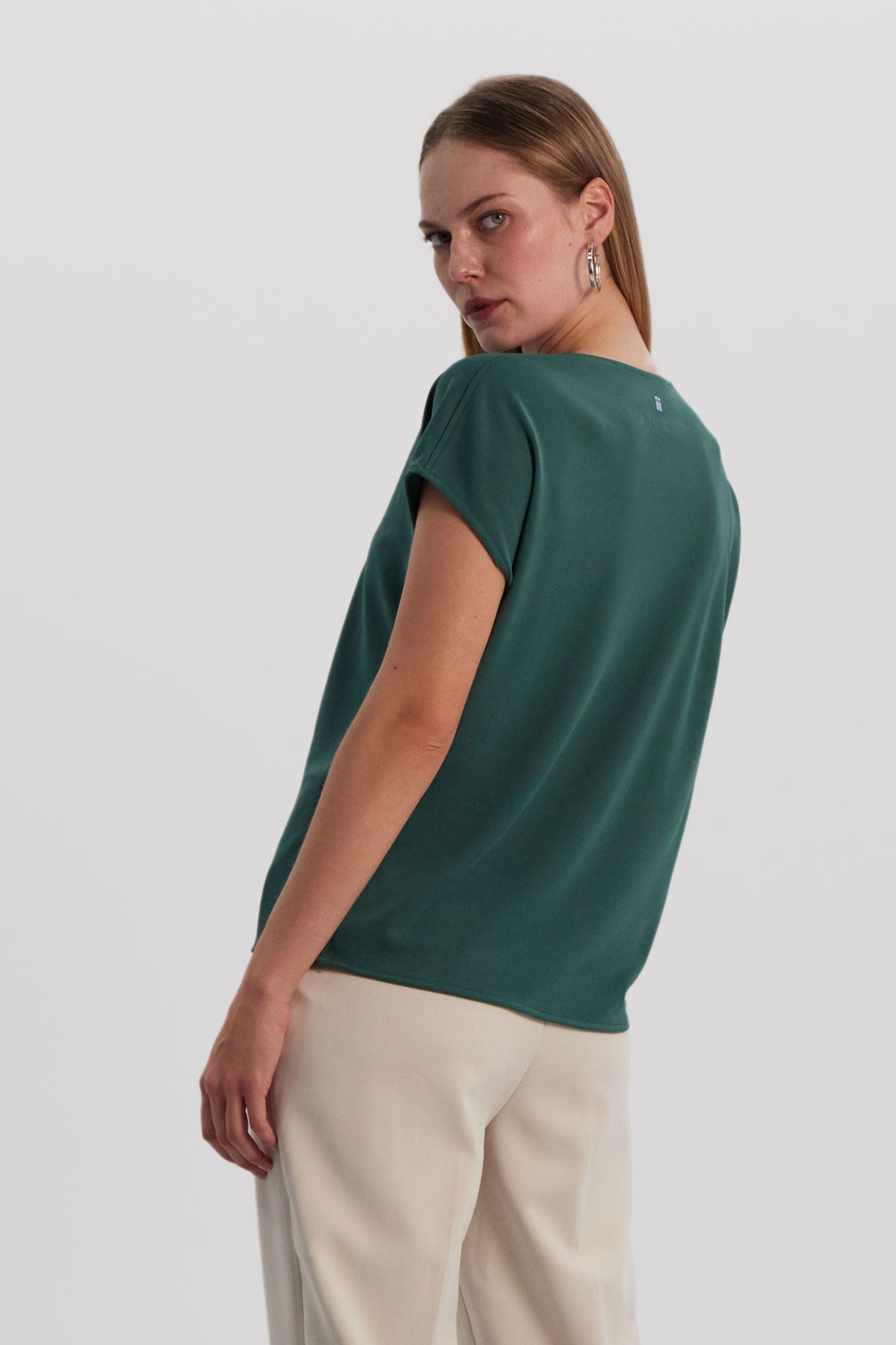 Camiseta mujer kimono verde titan - Sepiia