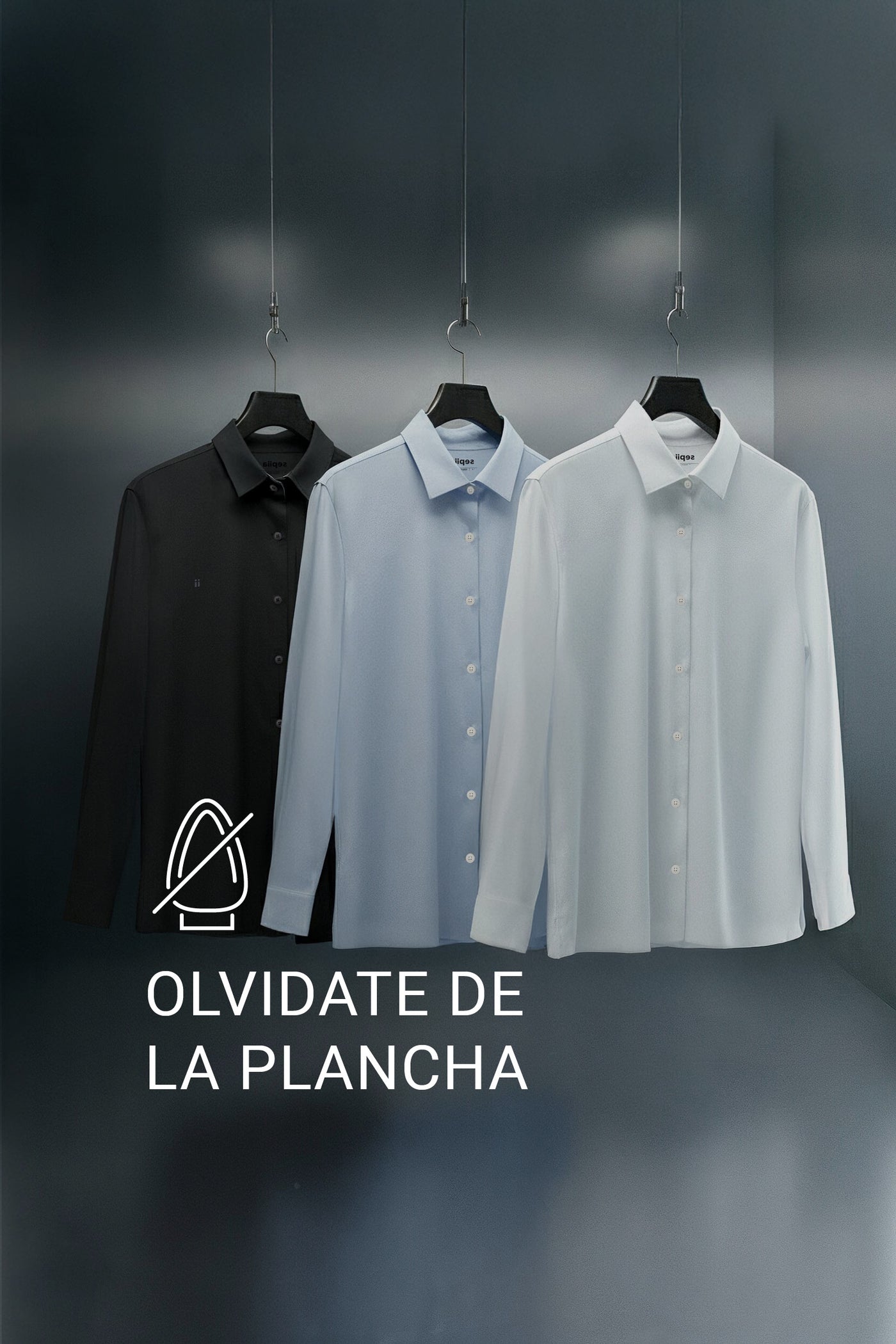 Camisa azul celeste formal regular hombre