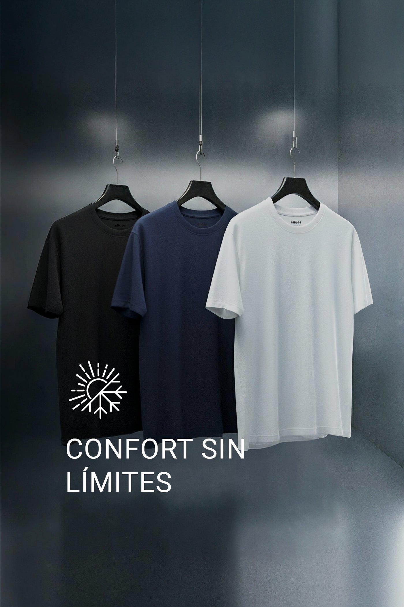 Camiseta hombre cuello redondo blanca Soft