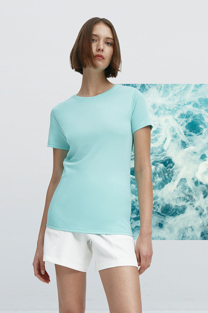 Aqua blue shirt womens hotsell