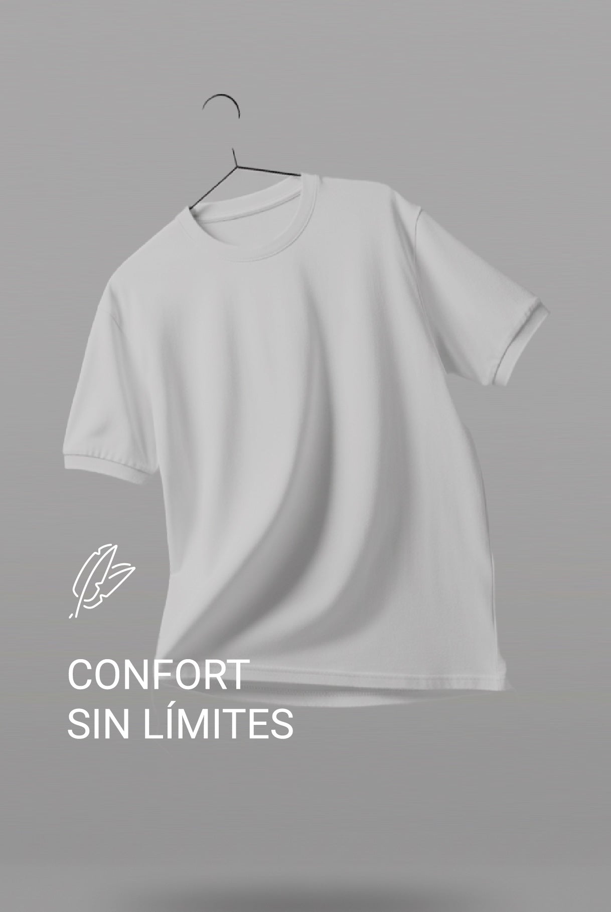 Camiseta hombre cuello redondo blanca Soft