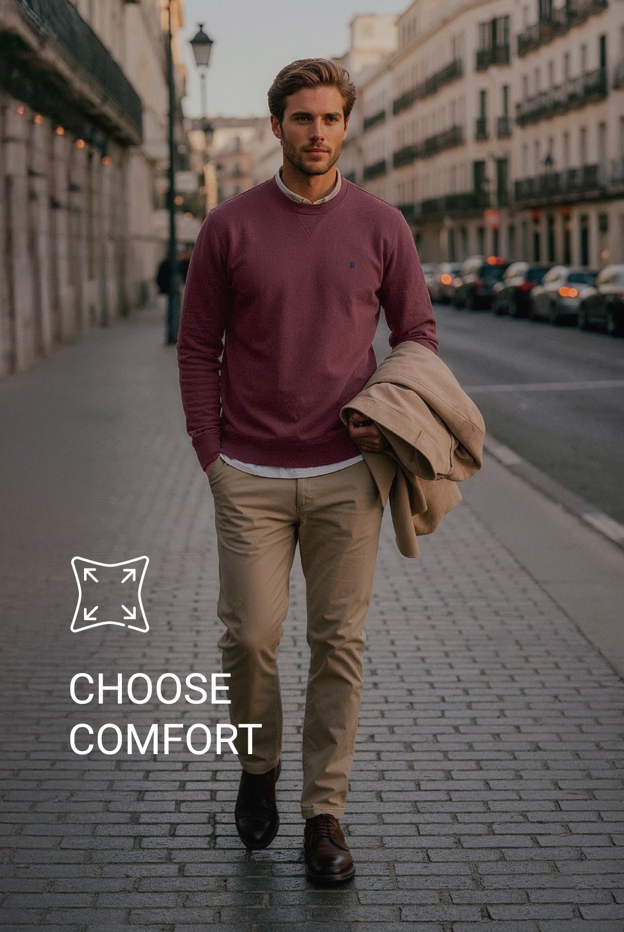 Nova brown 5-pocket men's pants