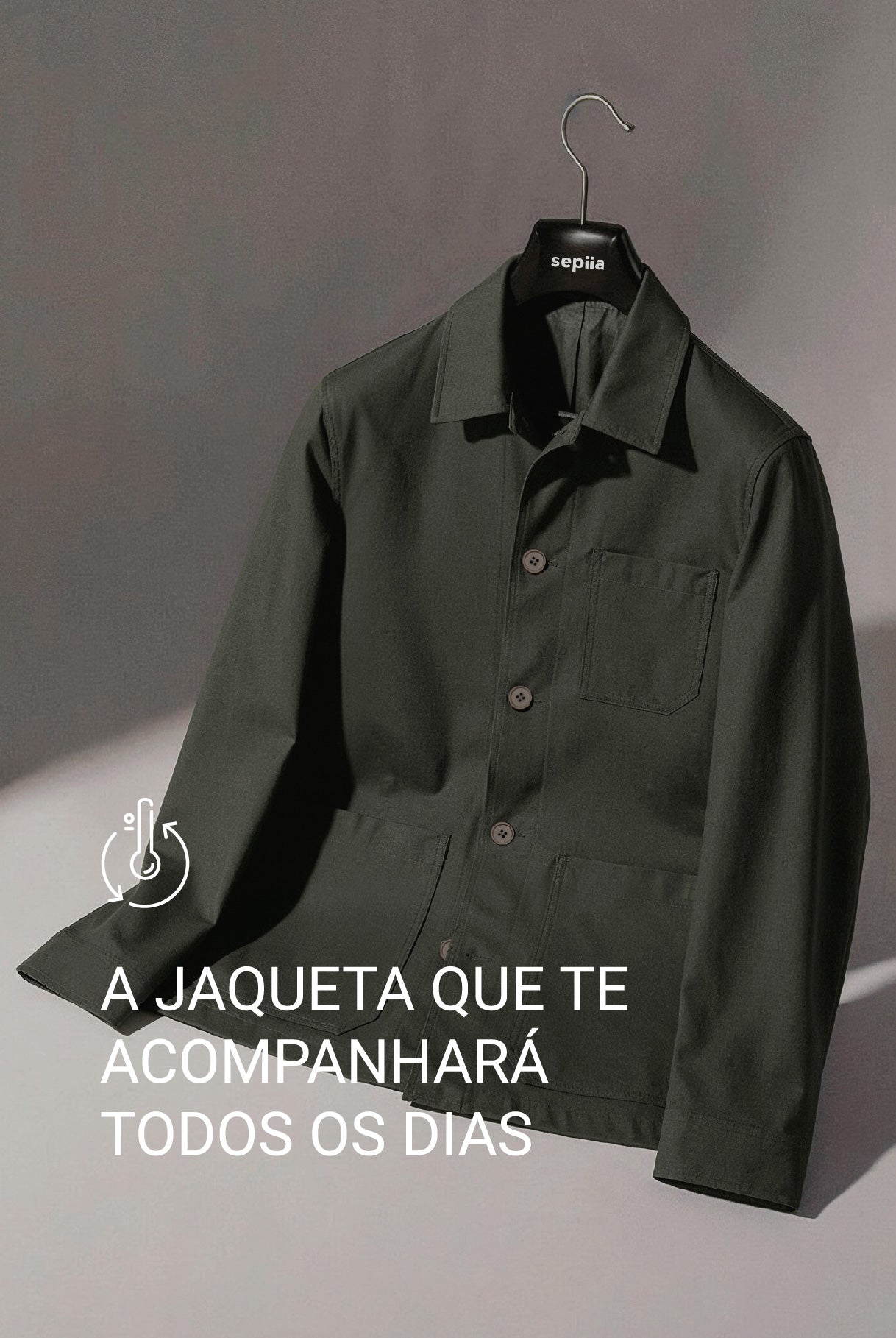 Casaco de trabalho masculino Nova verde