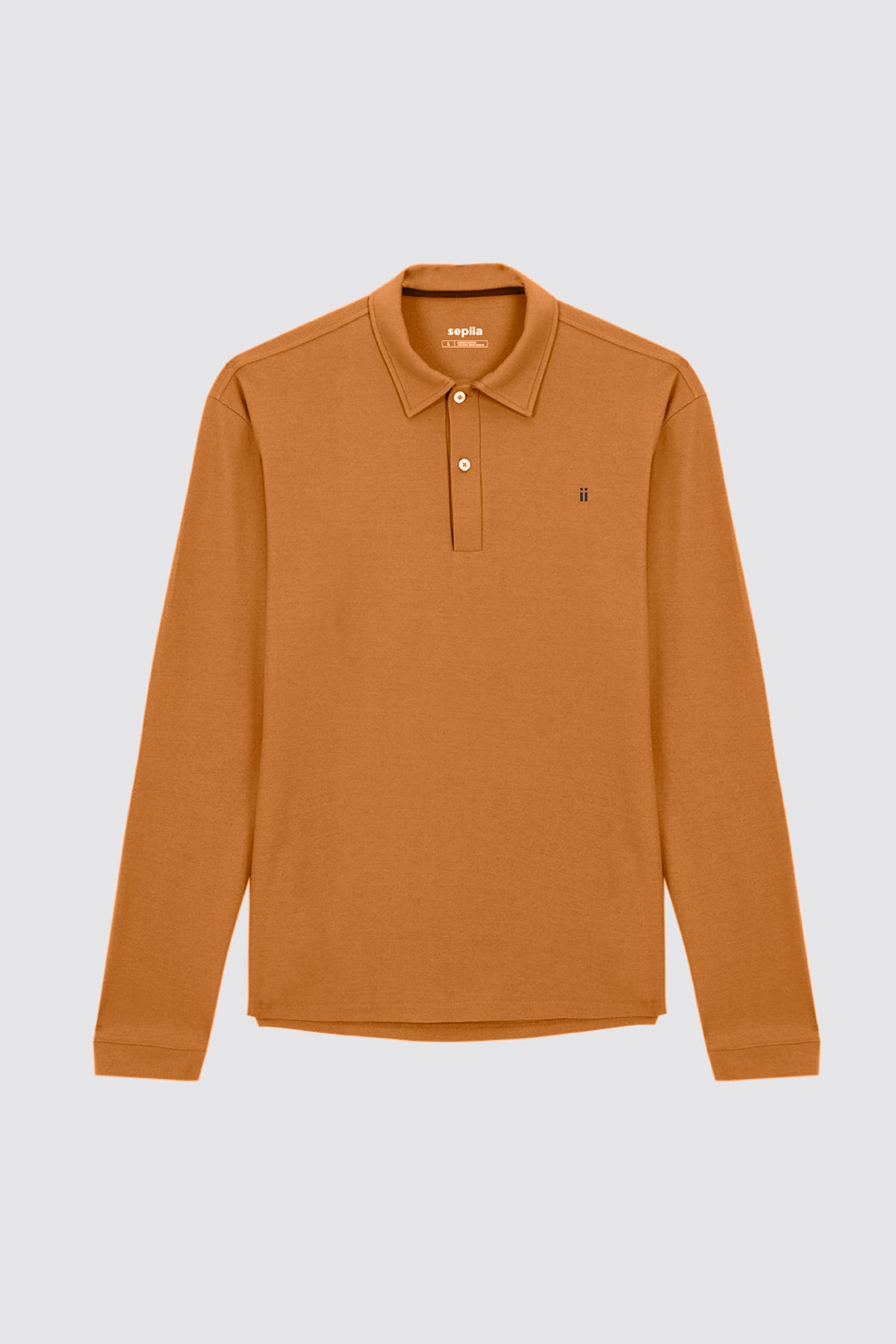 Polo manga larga hombre avellana Ranger