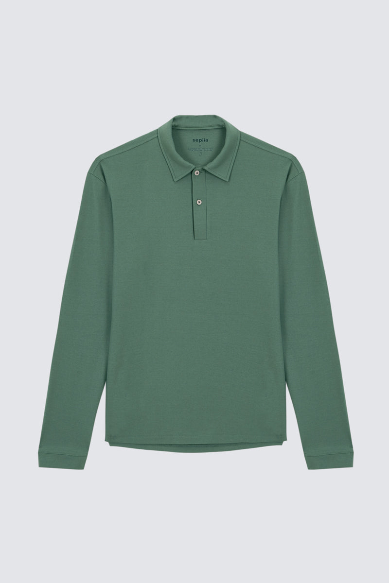 Polo de hombre manga larga verde avenue Ranger