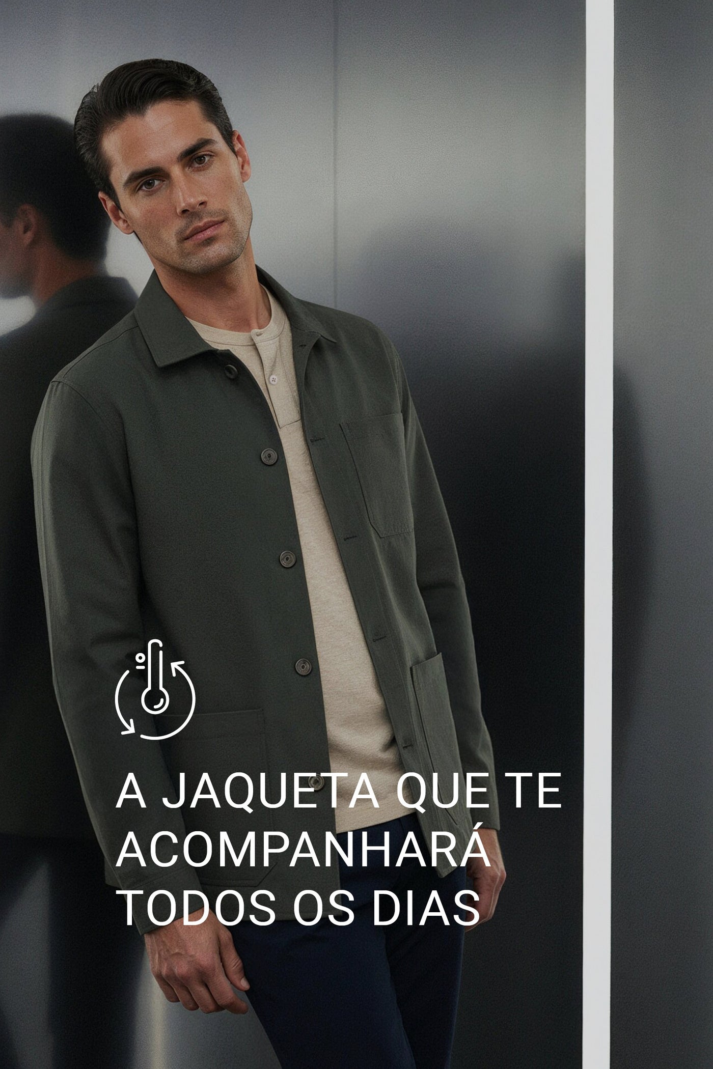 Casaco de trabalho masculino Nova verde