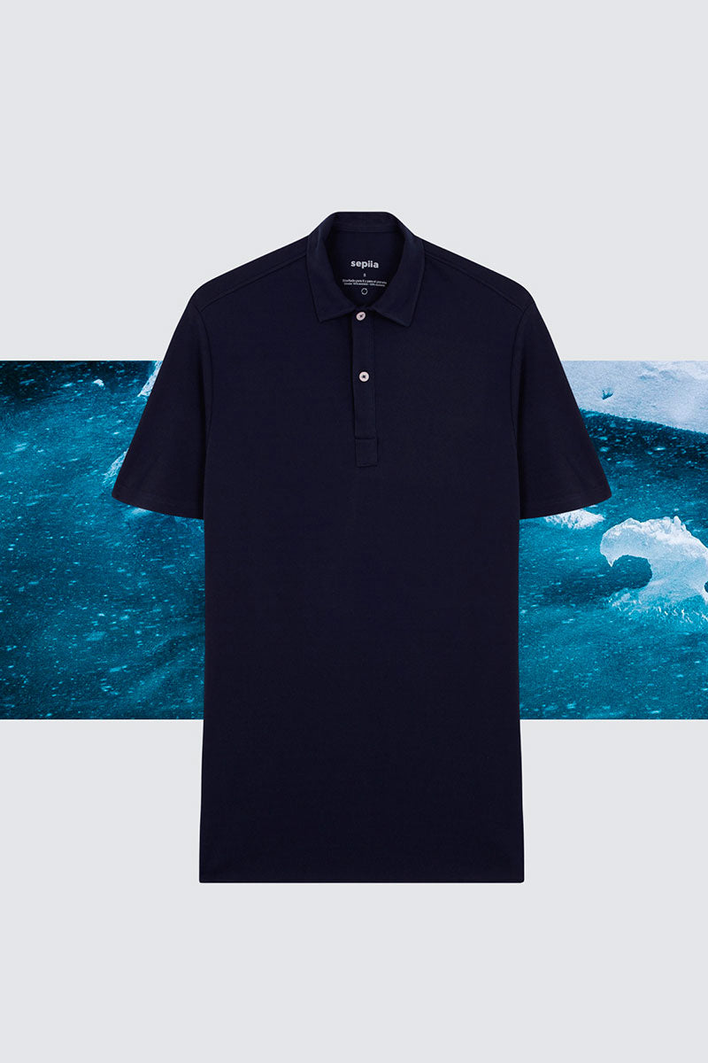 ICE short sleeve sapphire blue polo shirt