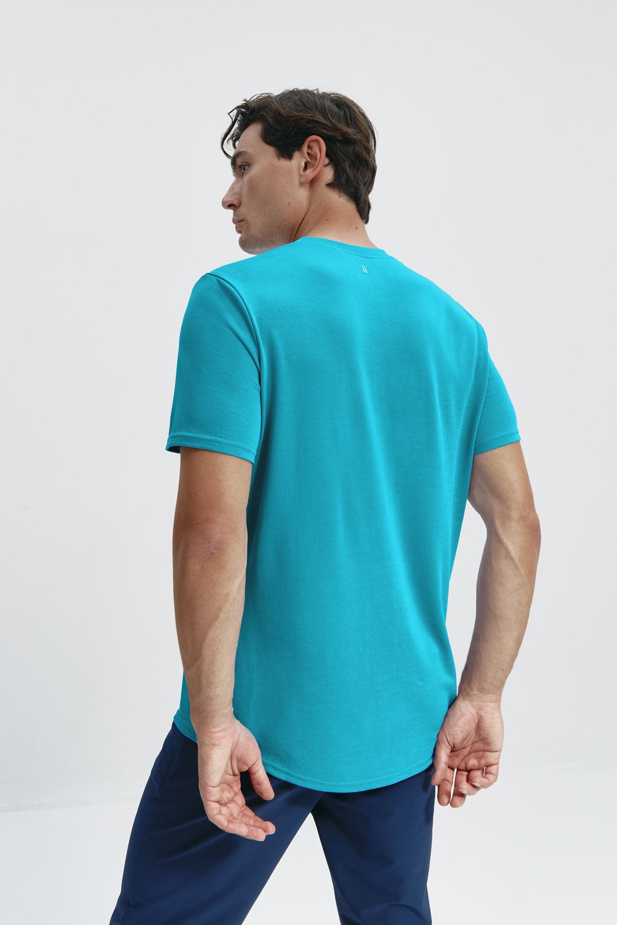 Camiseta hombre azul esmeralda