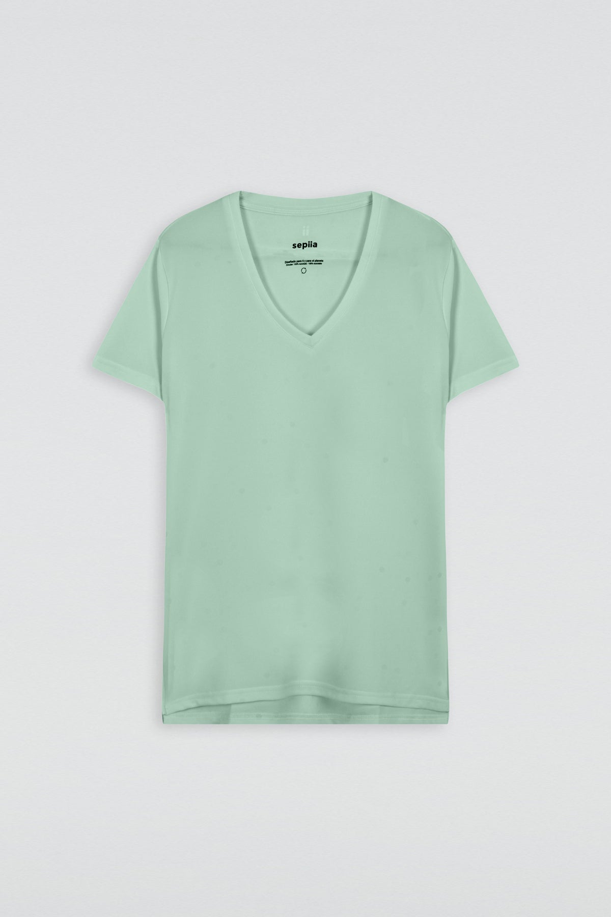 Jade green v-neck T-shirt