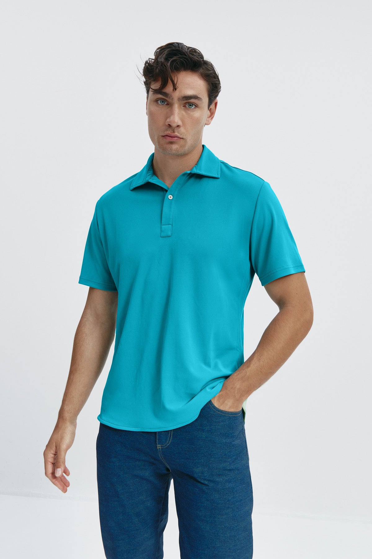 Polo azul esmeralda