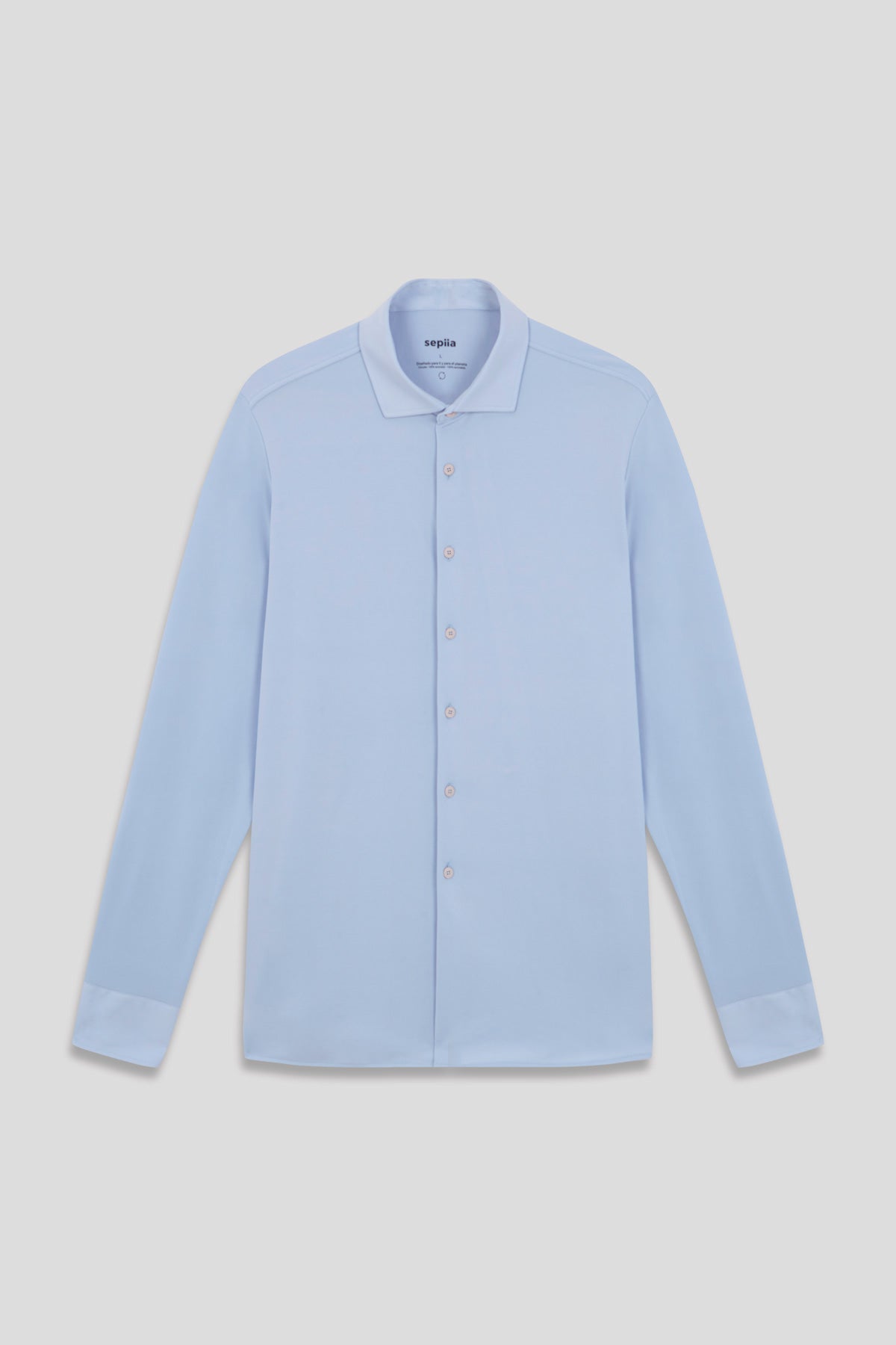 Light blue slim fit formal men's shirt