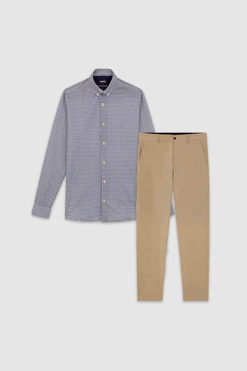 Pack trousers + casual shirt