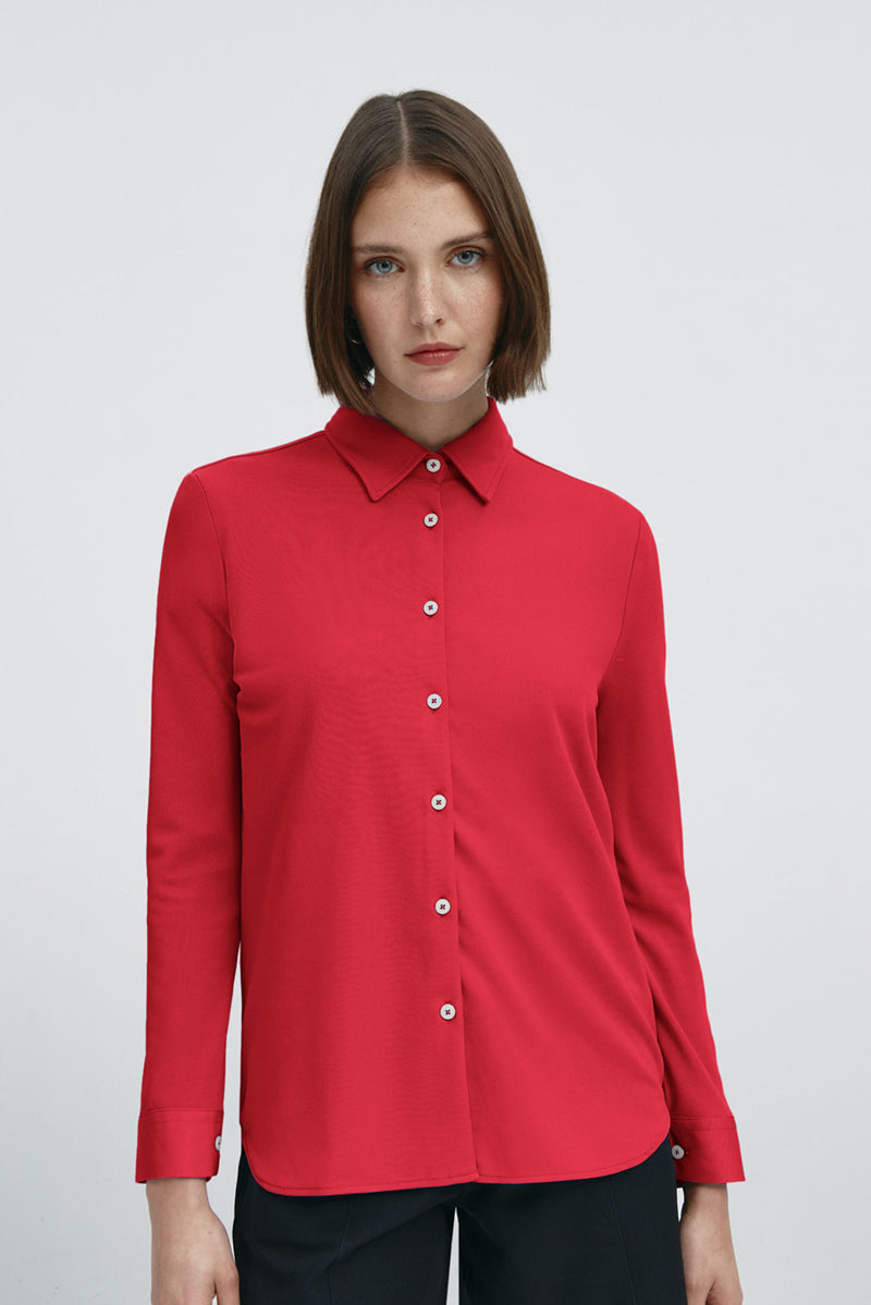 Camisa Pronto-a-vestir Vermelho Atlanta oversized