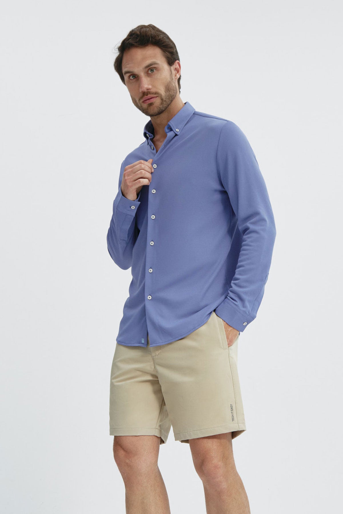 Men's regular fit lavender casual shirt