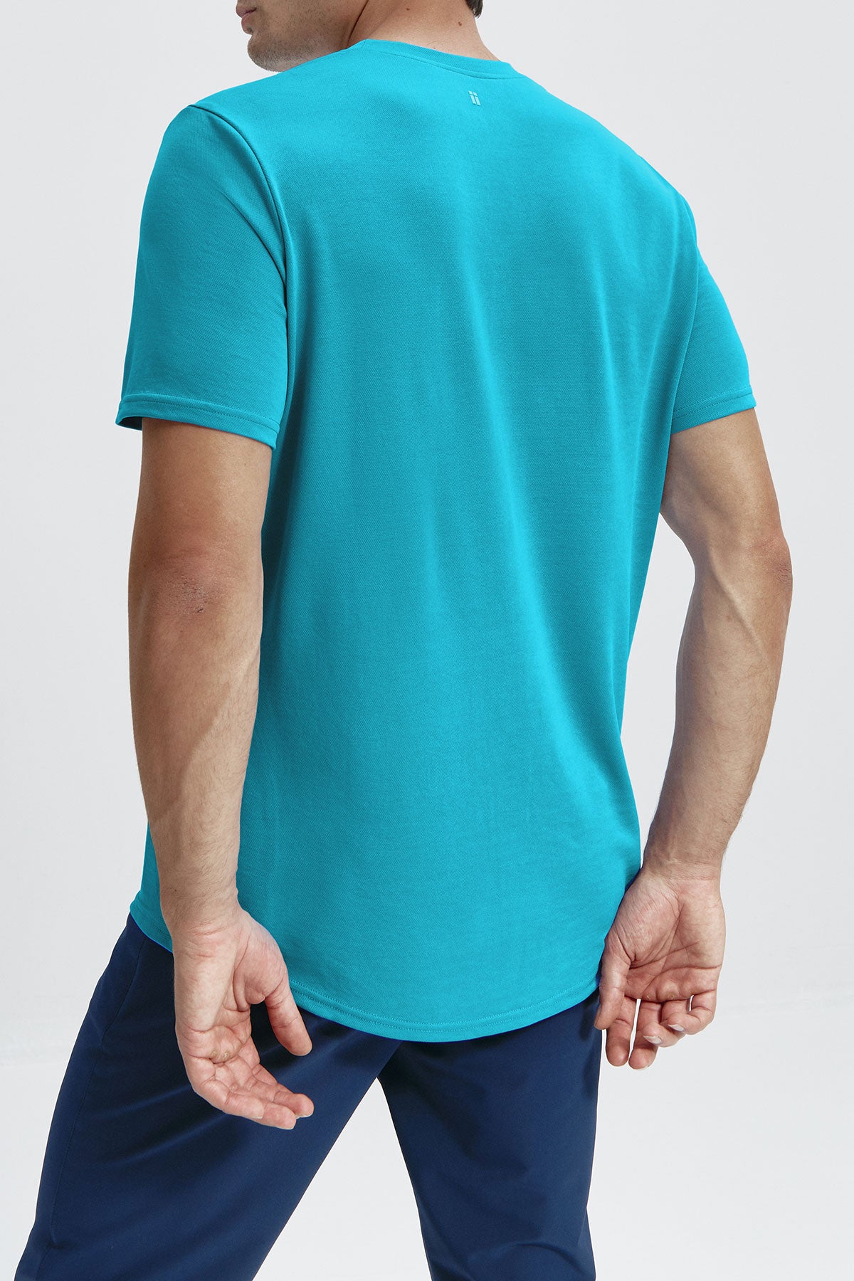 Camiseta hombre azul esmeralda