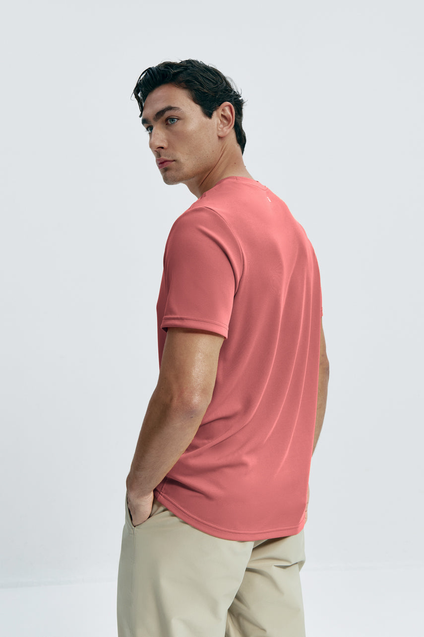 Camiseta de hombre cobre de manga corta, antiarrugas y antimanchas Foto espalda