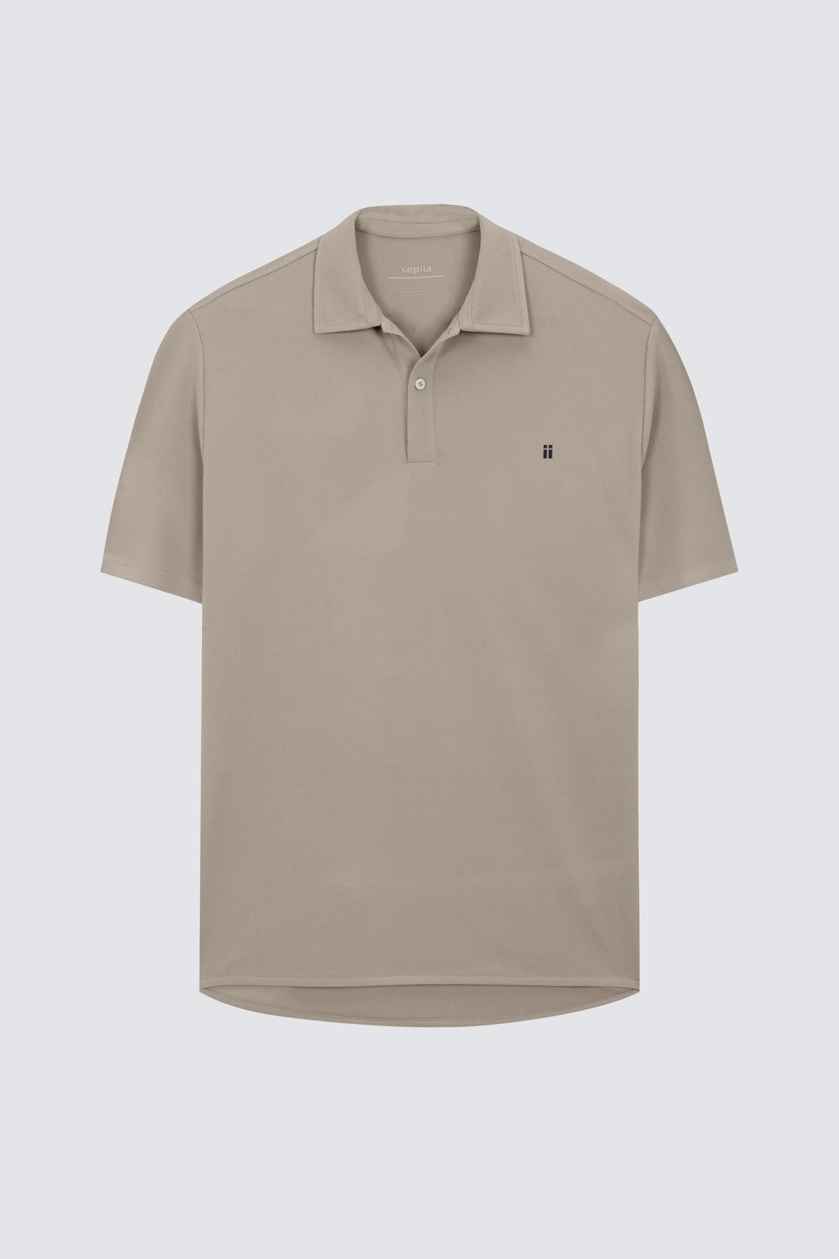 polo manga corta beige hombre plano