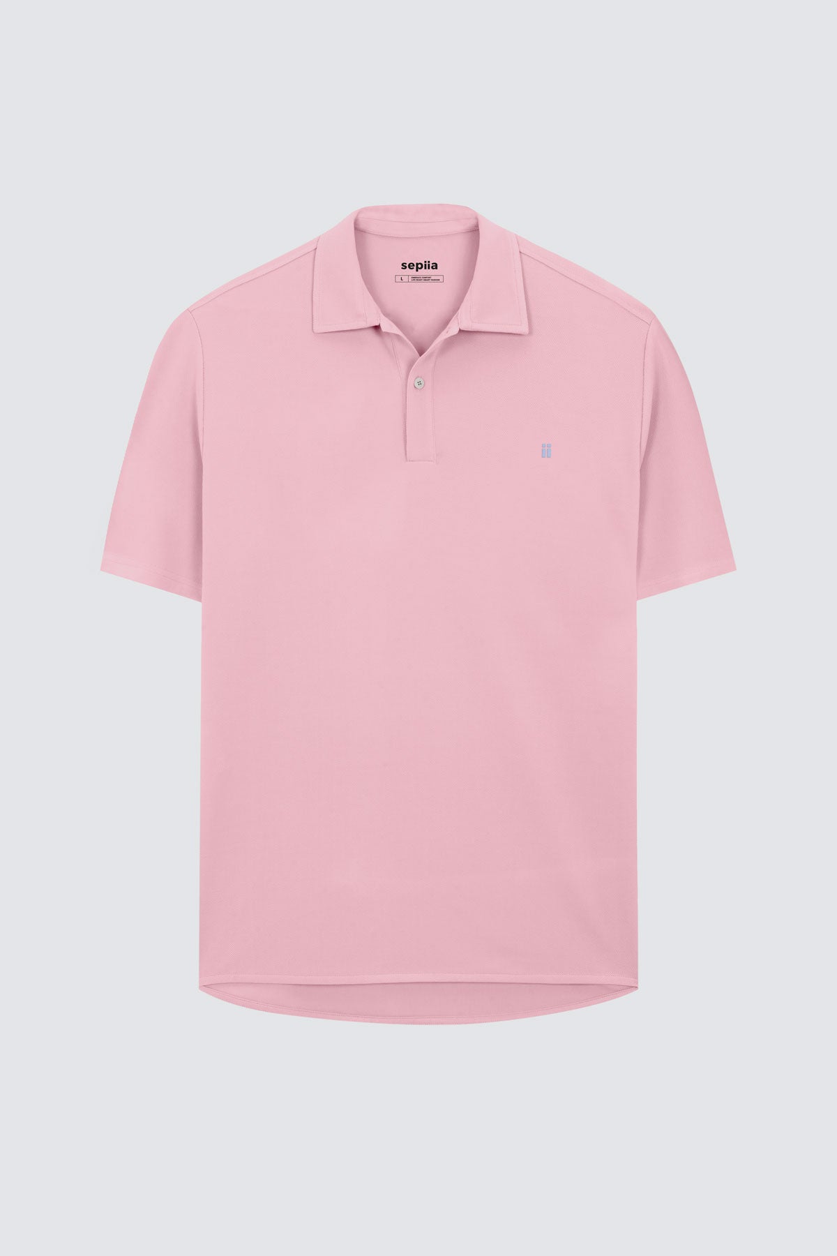 polo manga corta rosa hombre plano 