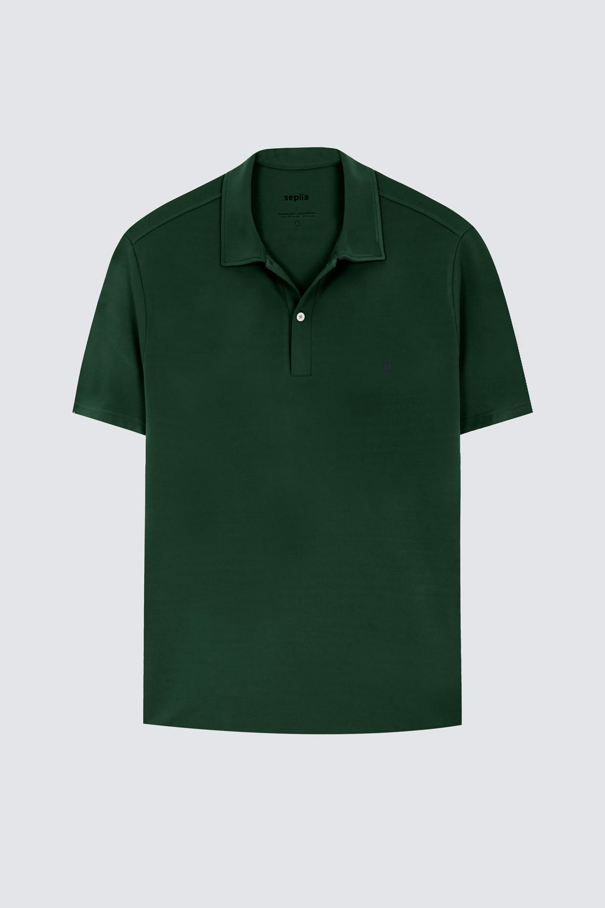 polo manga corta verde hombre plano