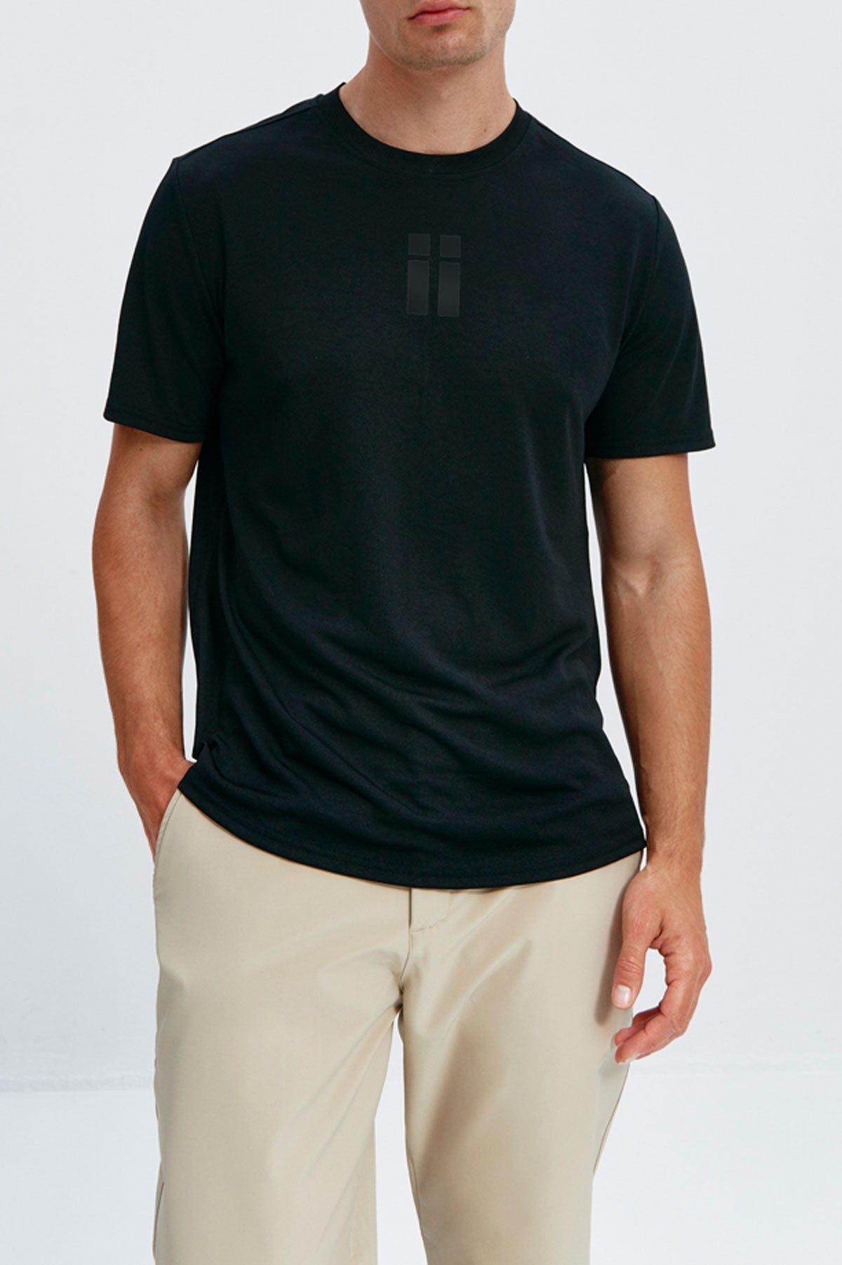 Black men's t-shirt with logo