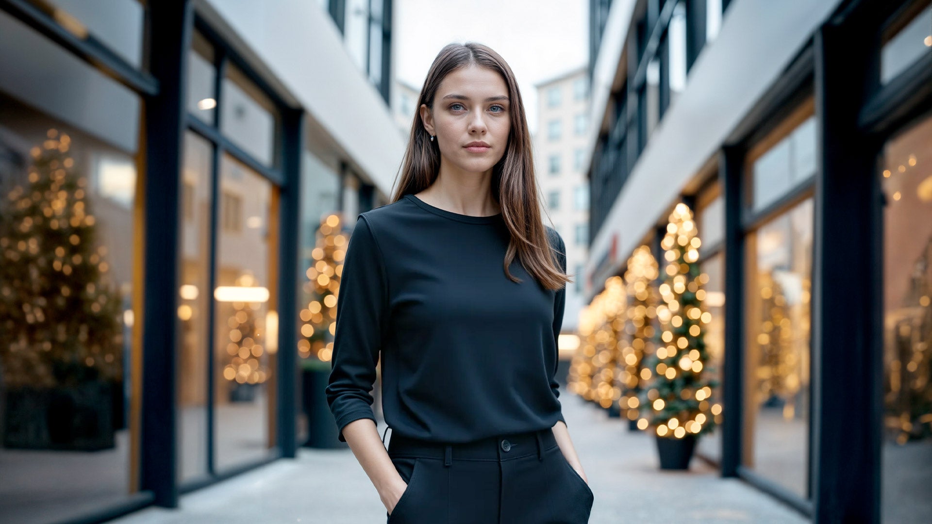  Camisa para mujer slim color blanco, básica y versátil. Foto frente