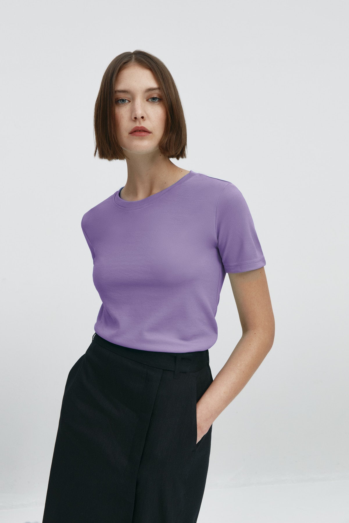 Basic Malva Color T -shirt | Sepiia