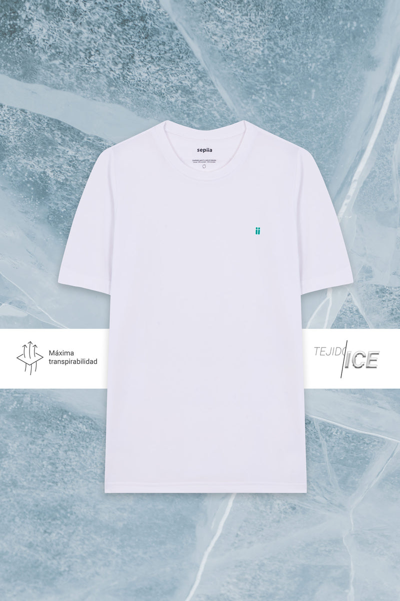 Camiseta hombre blanca ICE
