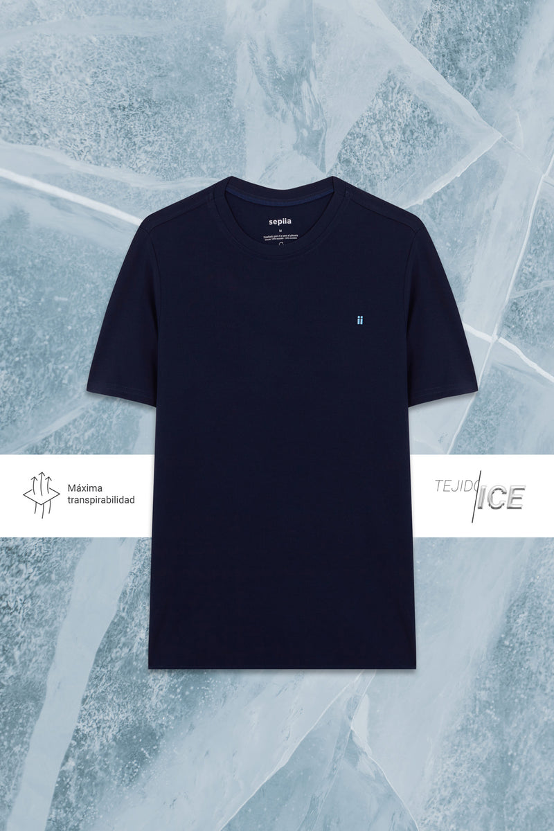 Camiseta hombre azul marino ICE