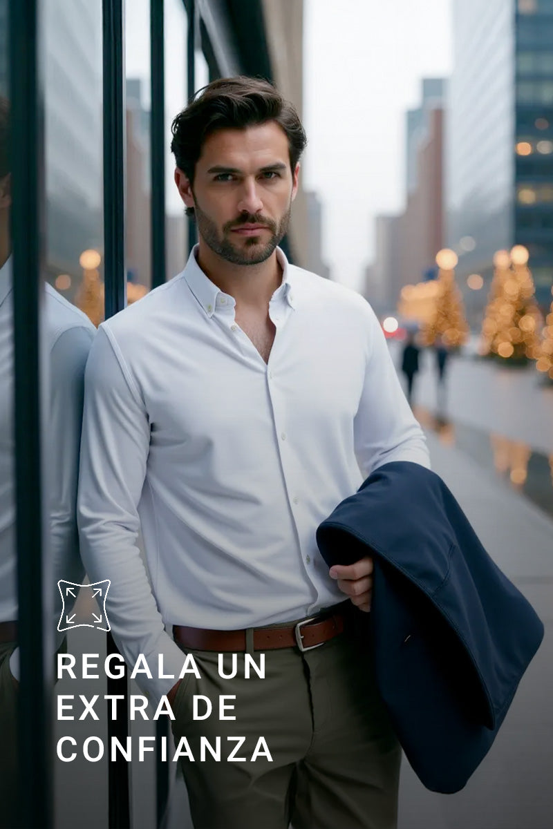 Regular fit casual white shirt