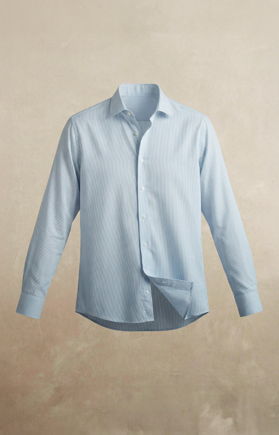 Camisa de vestir hombre estampado cuadro fino celeste regular - Sepiia ropa tecnológica antimancha