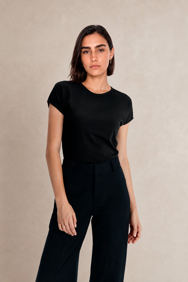 Black kimono t-shirt