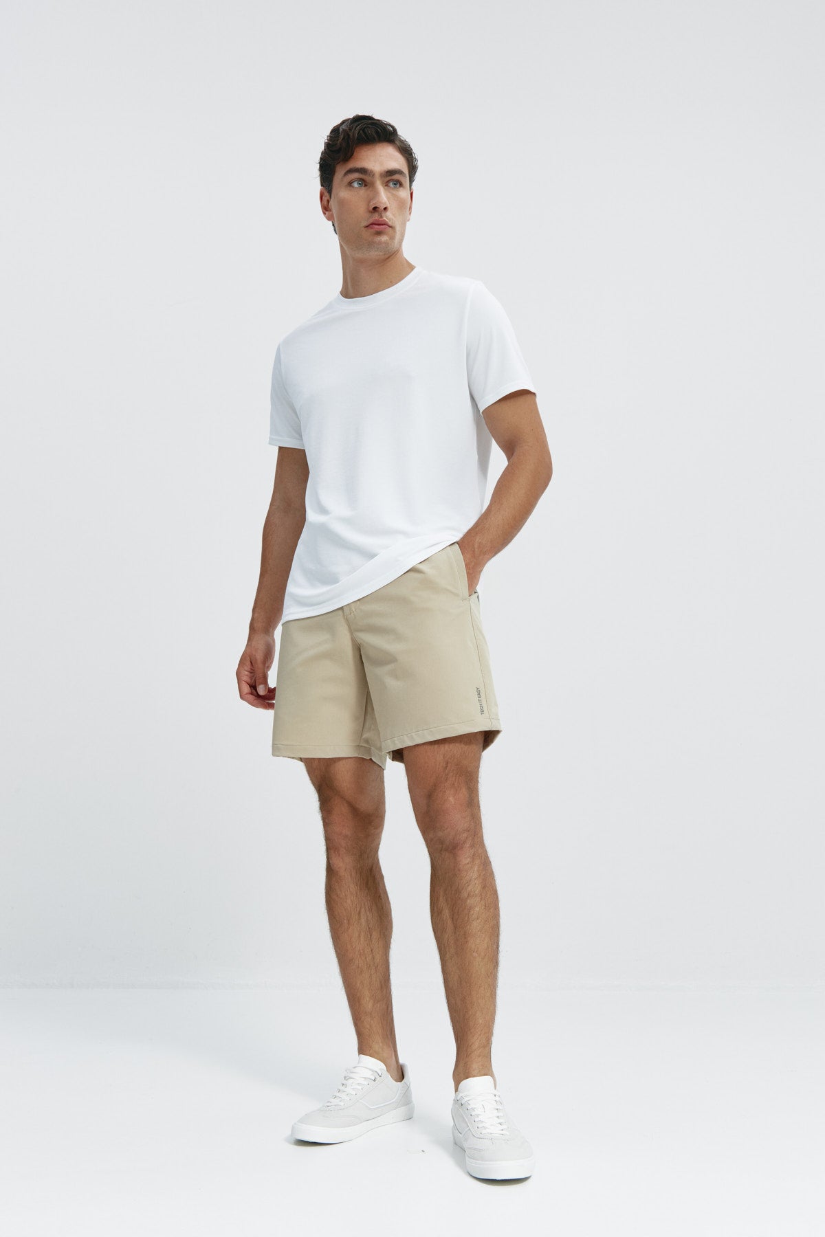 Beige groundbreaker shorts
