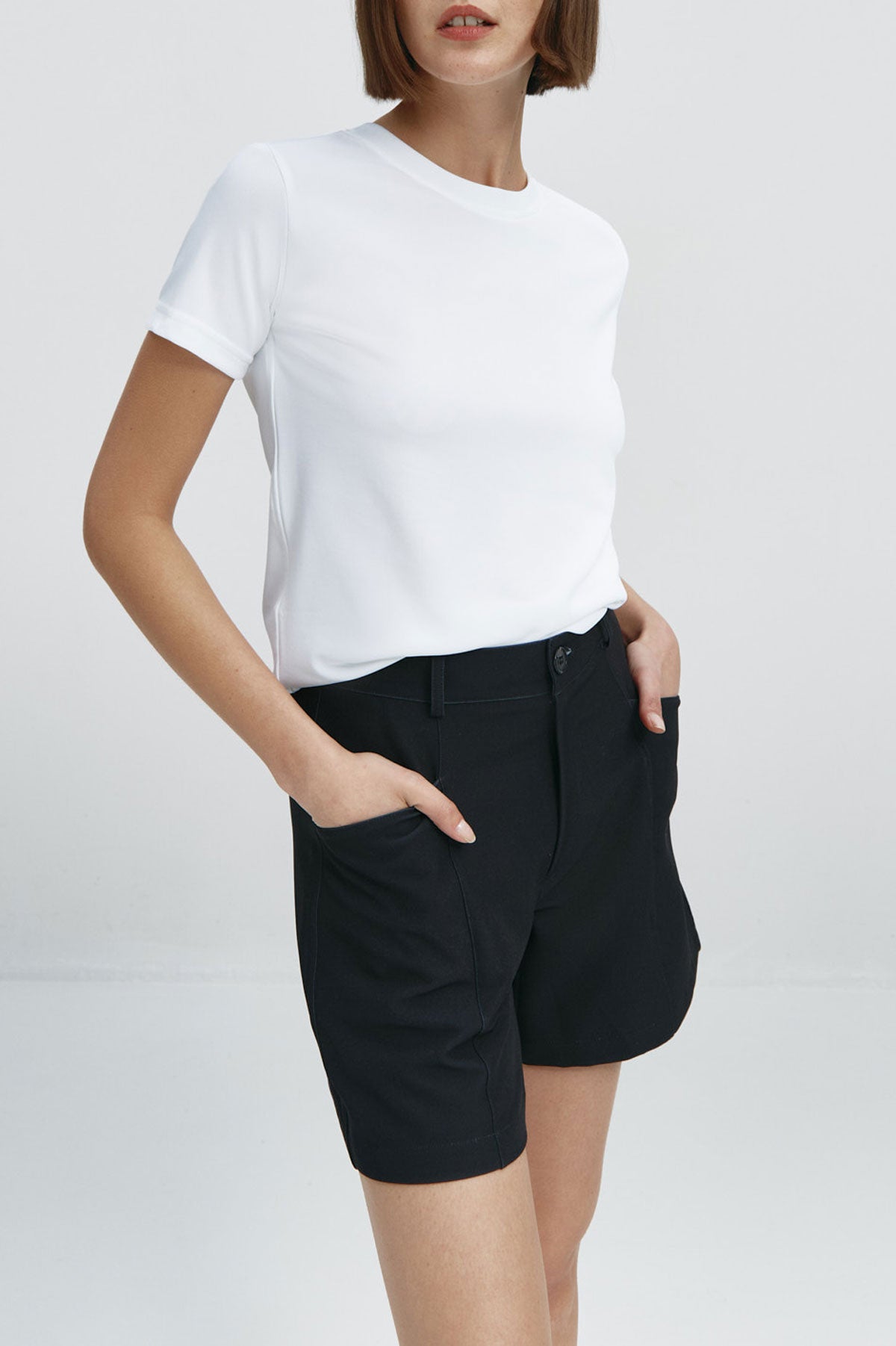 Camiseta básica de mujer LOGO blanca