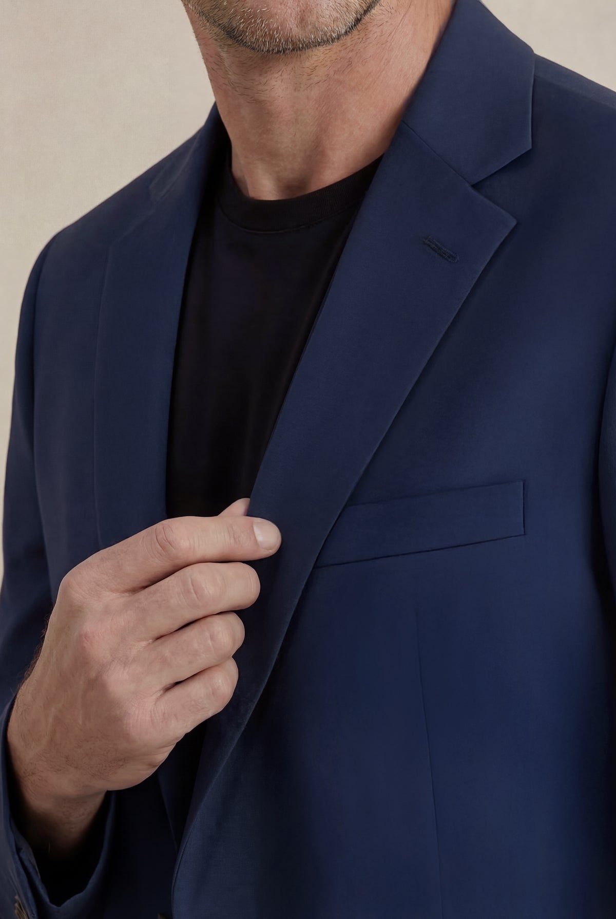 Americana hombre azul marino Nova