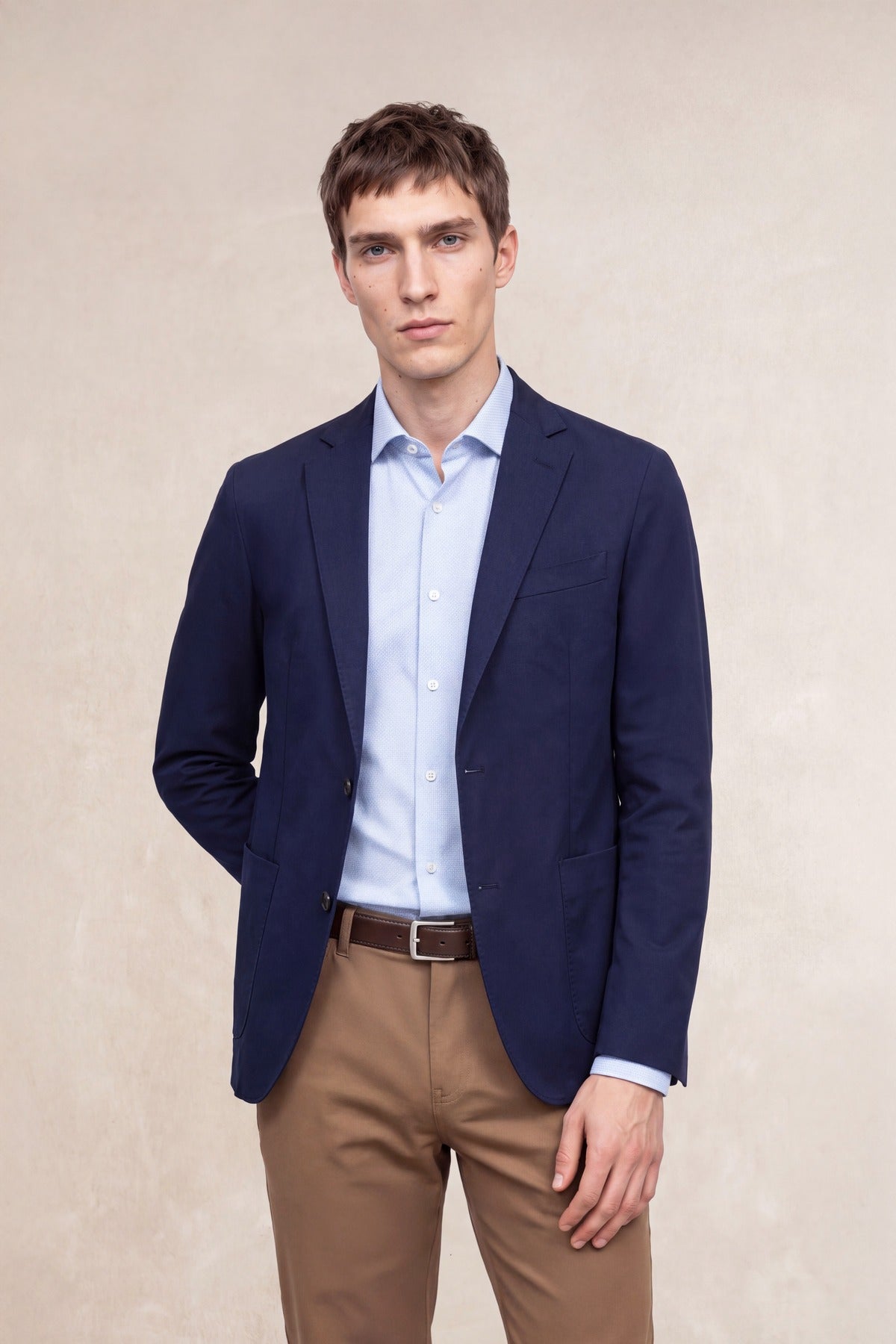 Americana hombre azul marino Nova