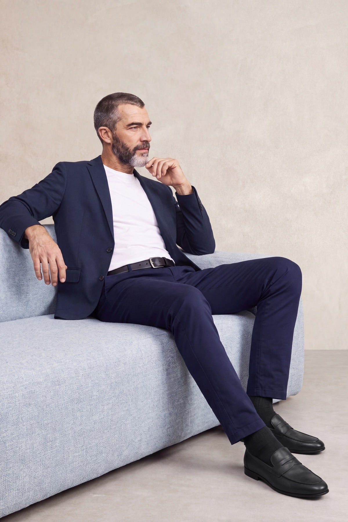 Americana hombre azul marino Ranger