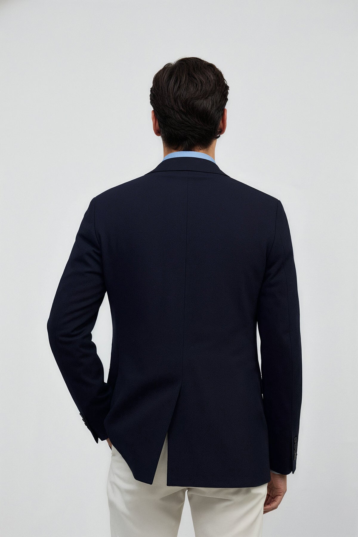 Americana azul marino warm plus espalda 