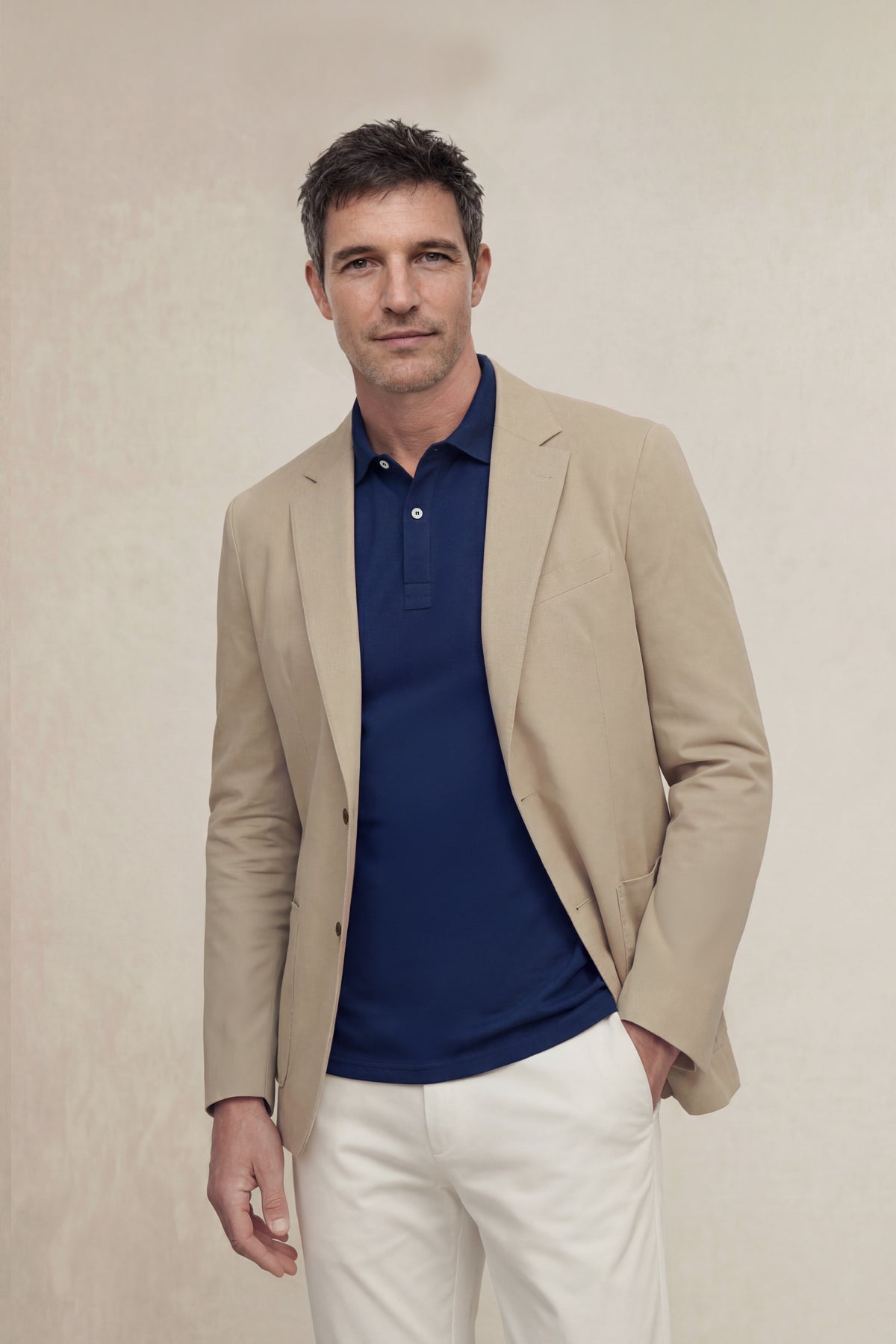 Americana beige Nova hombre